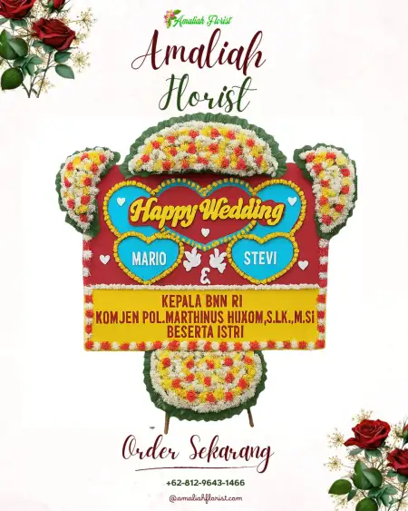 Papan Bunga Pernikahan Lestari